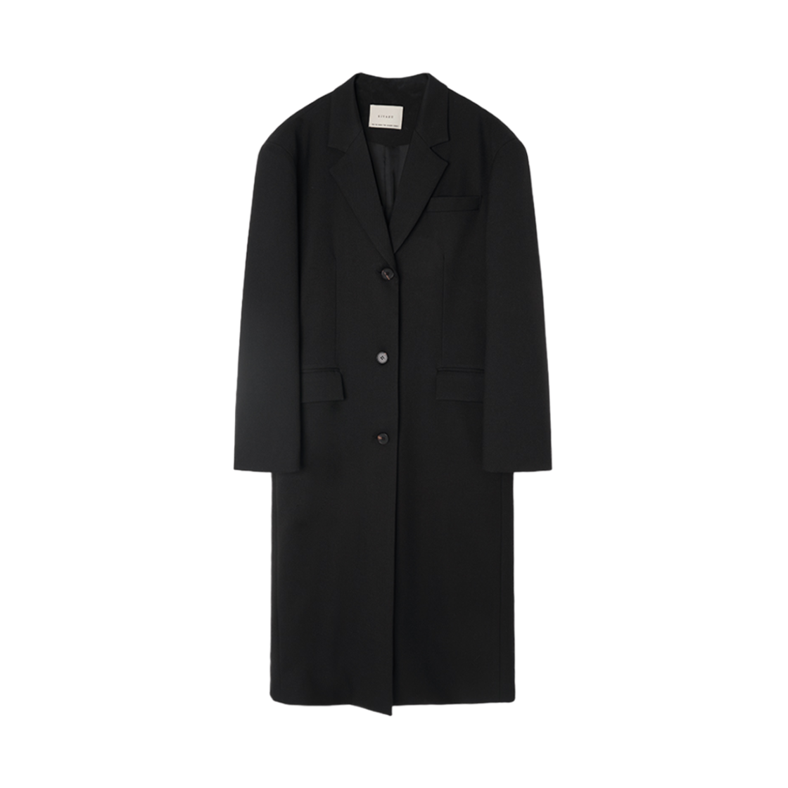 시야쥬 SIOT4115 모던 맥시 롱 코트 블랙