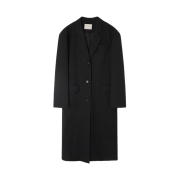 Siyazu SIOT4115 Modern Maxi Long Coat Black