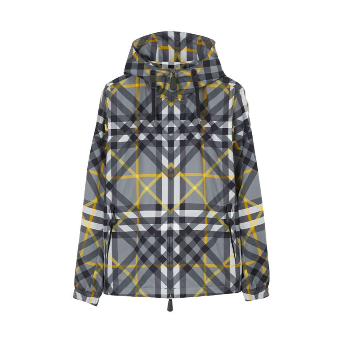 버버리 레이어드 체크 개버딘 후드 자켓 스톰 그레이(Burberry Layered Check Gabardine Hooded Jacket Storm Grey) - 1