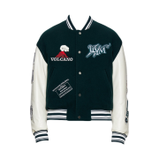 Wooyoungmi Volcano Varsity Jacket Green - 23FW