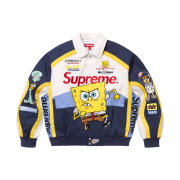 Supreme x SpongeBob SquarePants Jeff Hamilton Racing Jacket White - 25SS