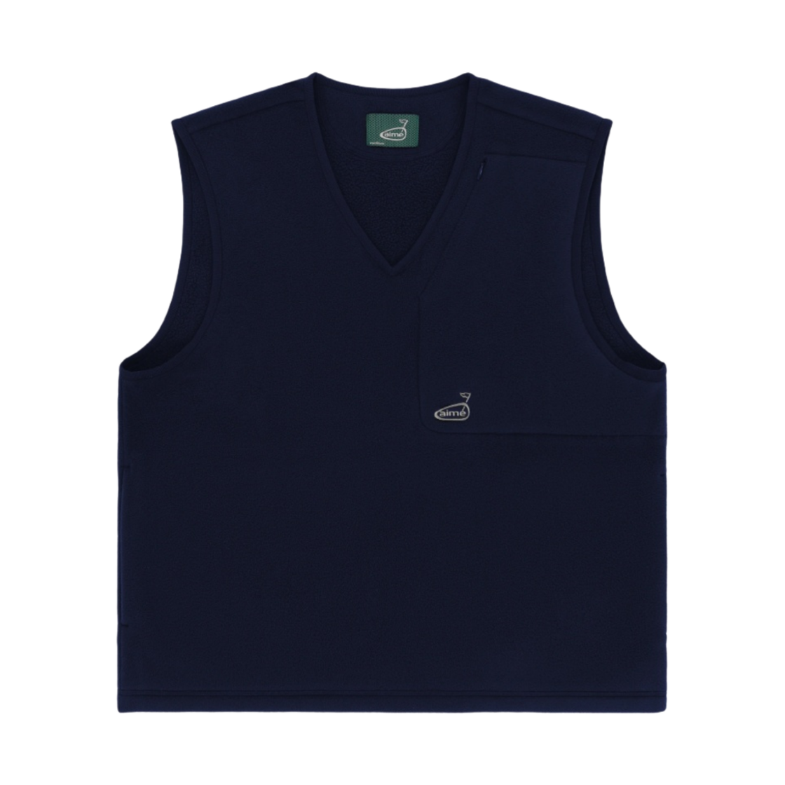 - Aime Leon Dore Golf Fleece V-Neck Vest Jet Black