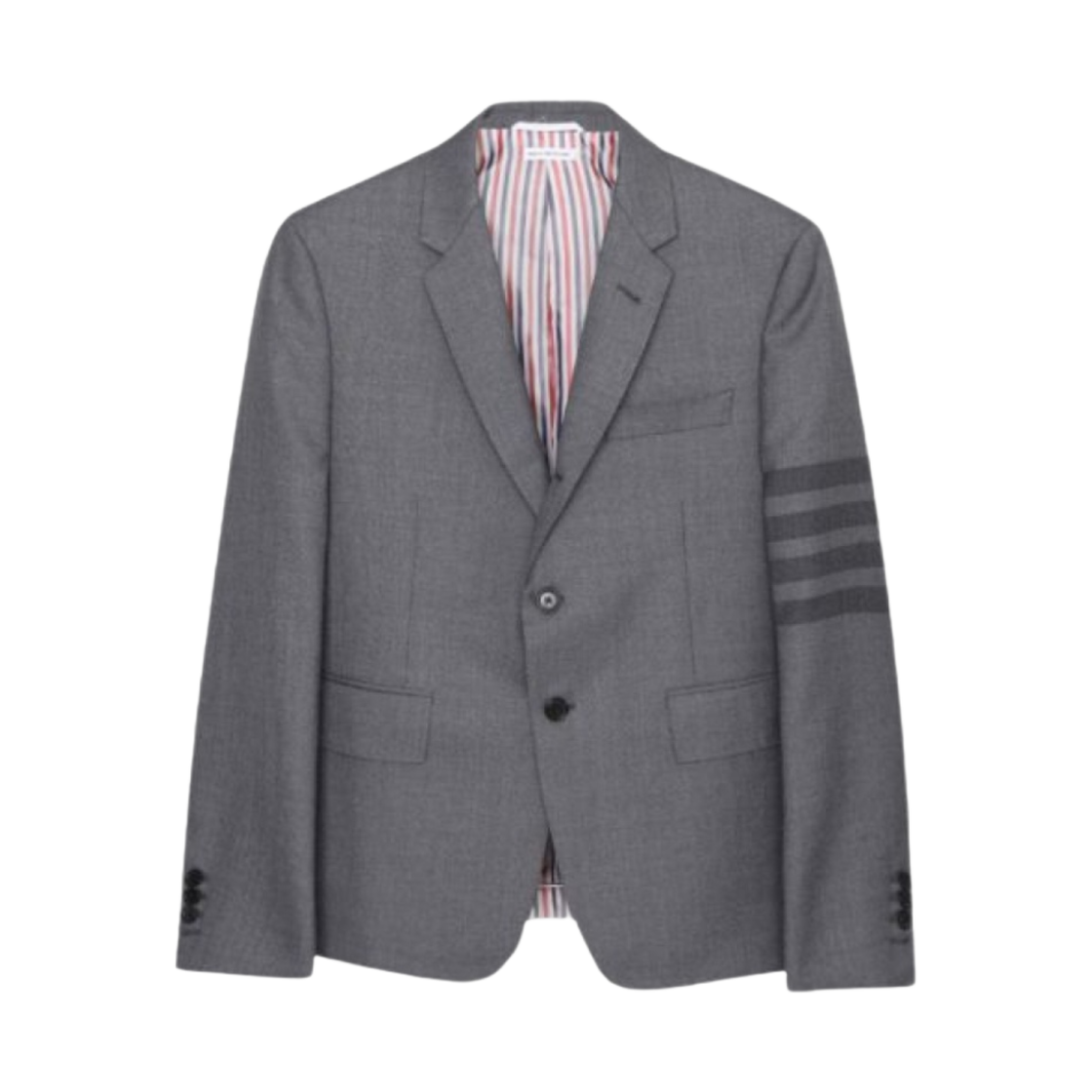 MJC159A-04346-035 Thom Browne Twill School Uniform 4-Bar Slim Fit Sport Coat Medium Grey