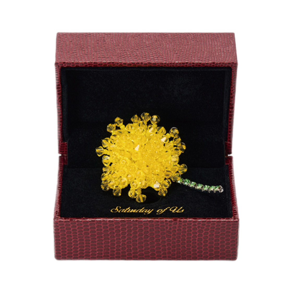 P0000CJL_Y STU Dandelion Beads Brooch Yellow
