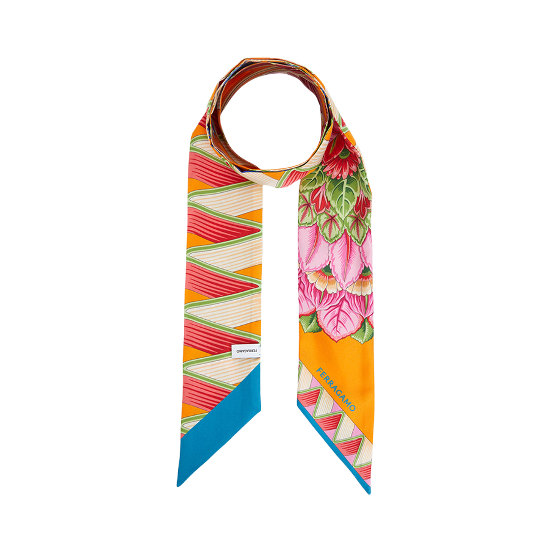 321134-785365 (W) Ferragamo Silk Scarf Orange