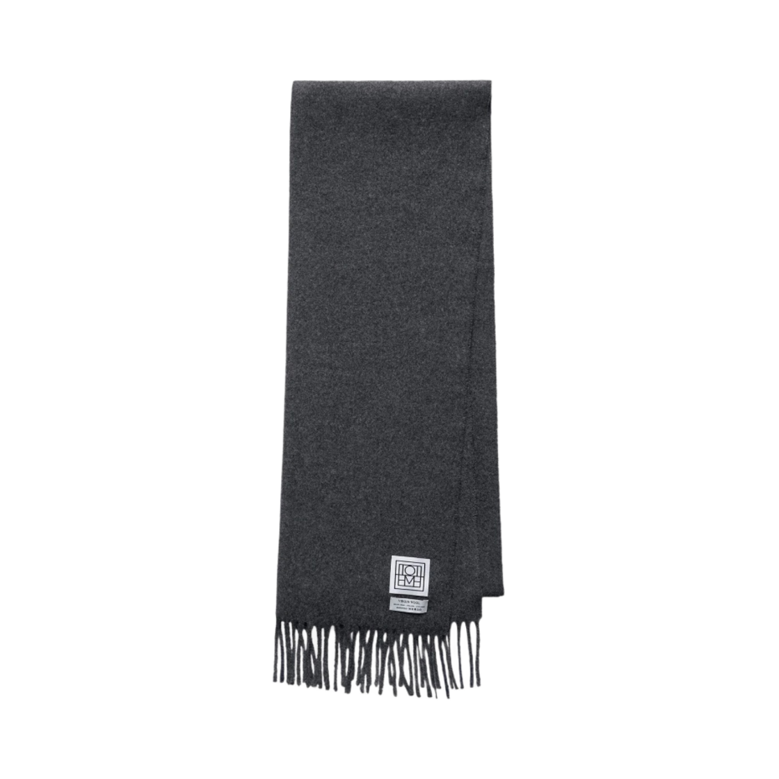 토템 클래식 울 머플러 다크 그레이 멜란지(Toteme Classic Wool Muffler Dark Grey Melange)