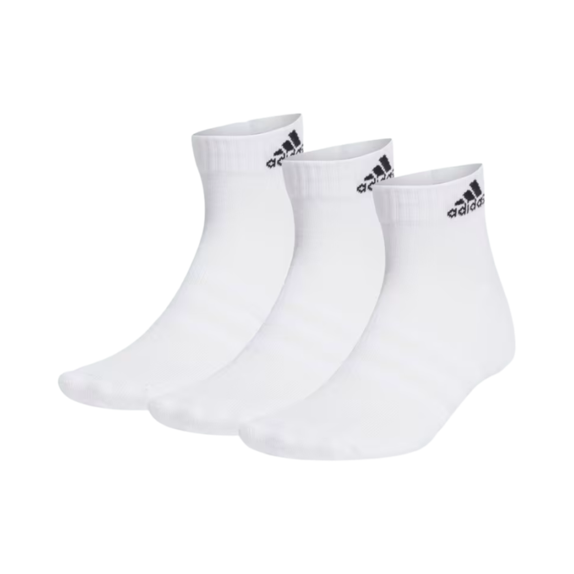 HT3441 Adidas Cushioned Sportswear Ankle Socks White Black (3 Pack)