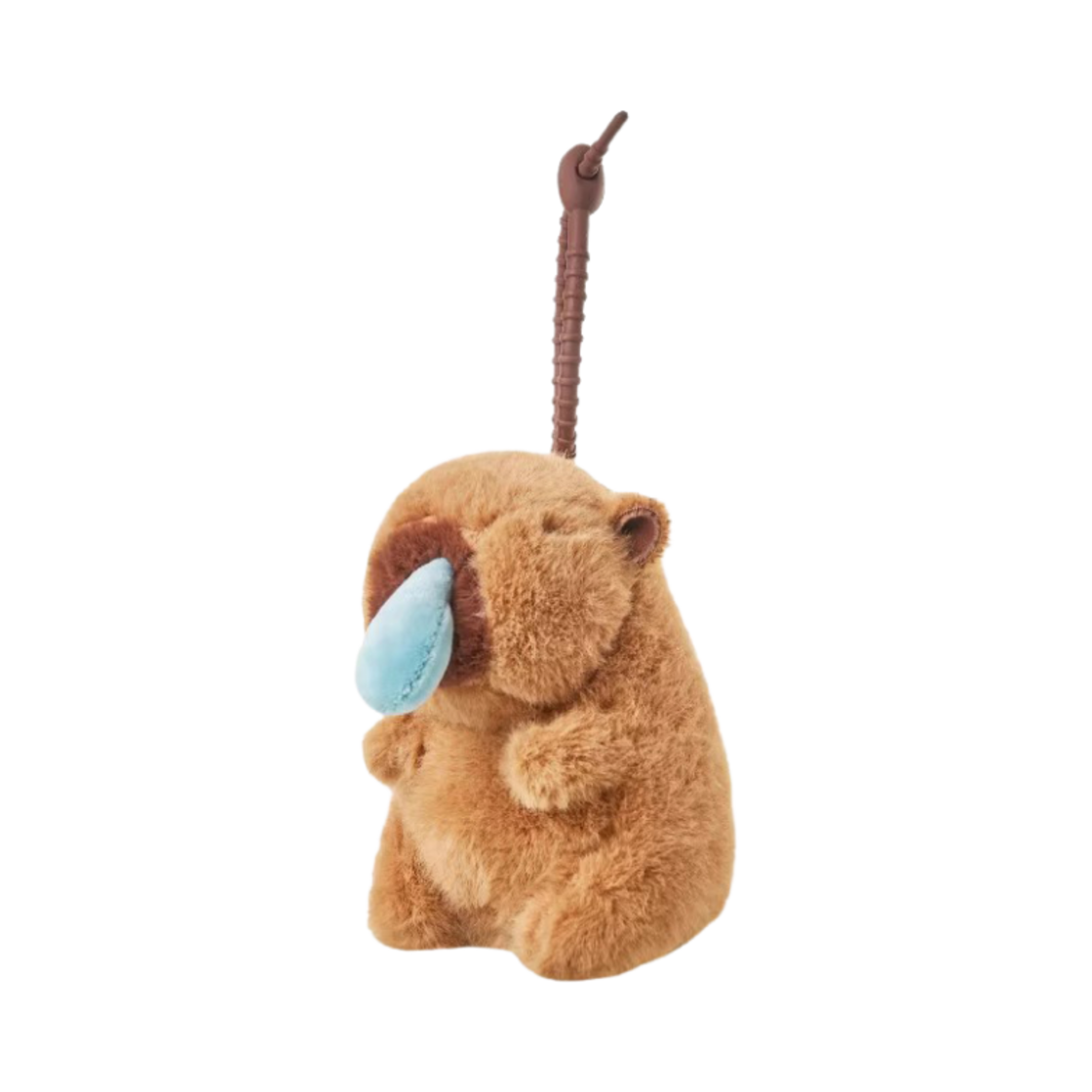 - The Green Party Capybara Big Runny Nose Keychain Brown