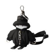 Prada Soft Robot Re-Nylon Bag Charm Black
