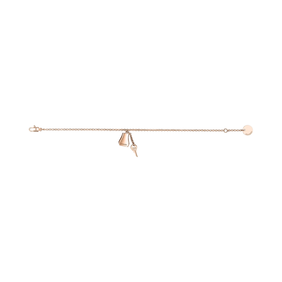 (W) 에르메스 스몰 켈리 클로셰 브레이슬릿 로즈 골드((W) Hermes Small Kelly Clochette Bracelet Rose Gold) - 2