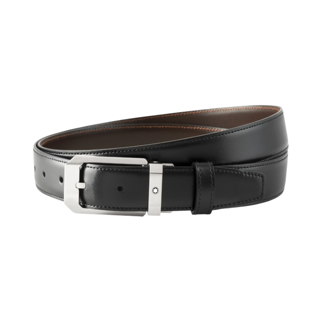 몽블랑 30mm 리버시블 레더 벨트 블랙 브라운(Montblanc 30mm Reversible Leather Belt Black Brown)
