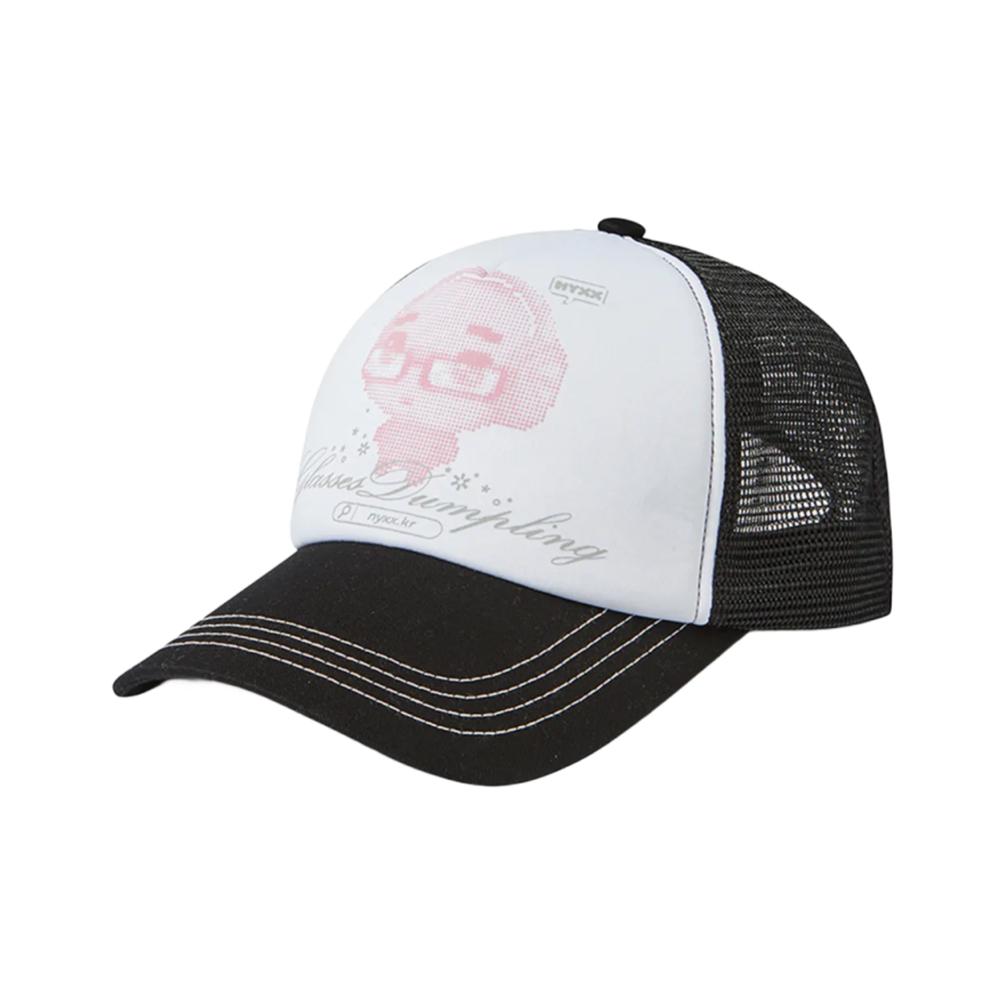 NX25CPBC01BK NYXX x Glass Dumpling NYGD Trucker Cap Black