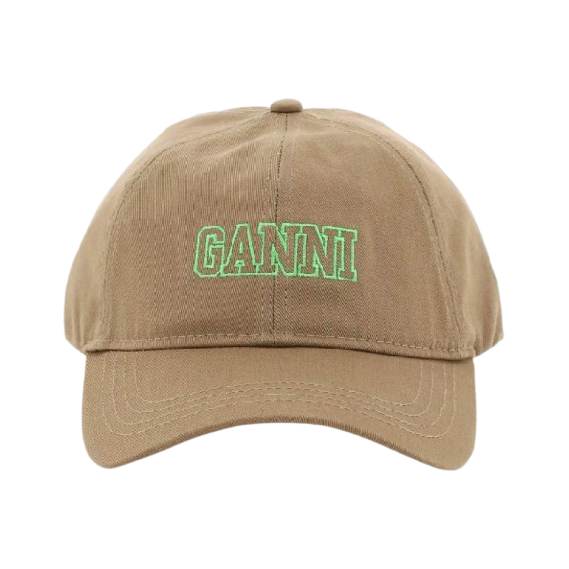 A4603-554 Ganni Software Heavy Cotton Cap Petrefied Oak