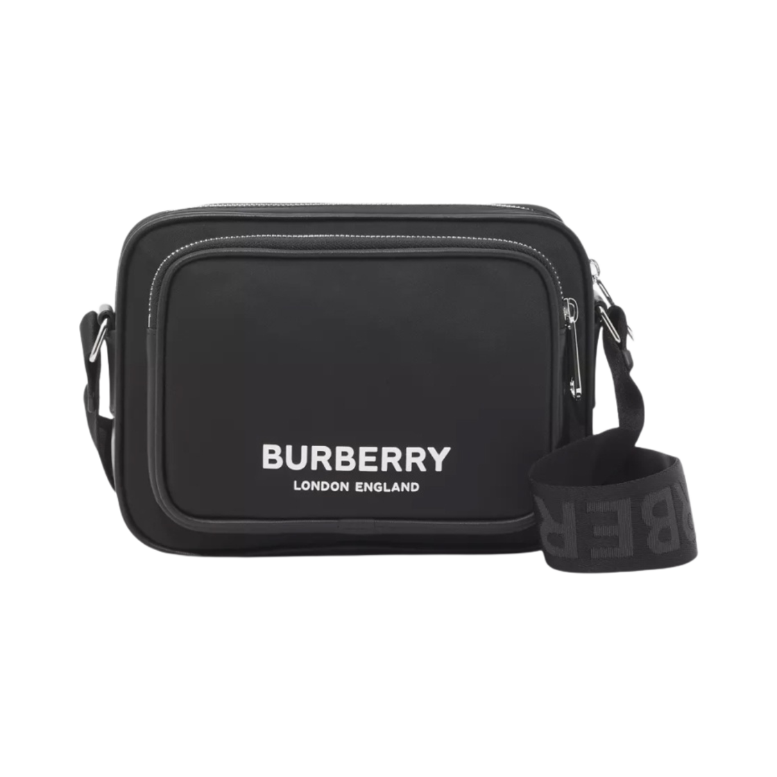 버버리 로고 프린트 나일론 크로스바디백 블랙(Burberry Logo Print Nylon Crossbody Bag Black)
