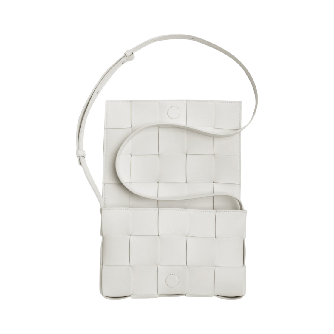 578004VMAY19007 Bottega Veneta Lambskin Leather Cassette White - #2
