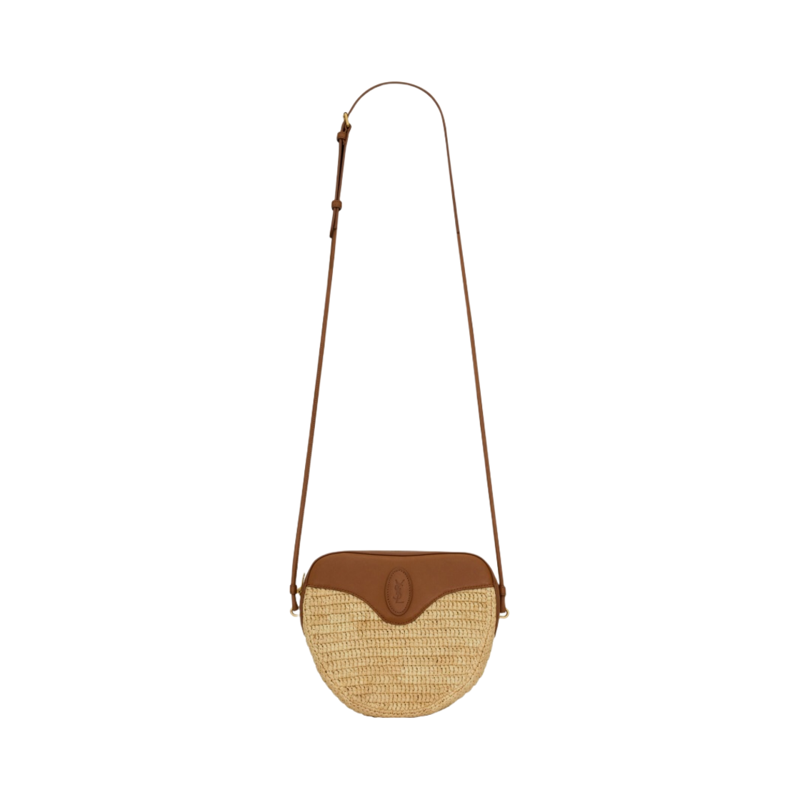 생로랑 르 꾀희 라피아 앤 베지터블 탠 레더 내츄럴 브릭(Saint Laurent Le Coeur in Raffia and Vegetable-Tanned Leather Natural Brick) - 1
