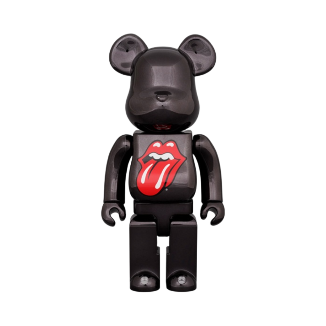 베어브릭 더 롤링 스톤 립스 앤 텅 블랙 크롬 버전 100% & 400% 세트(Bearbrick The Rolling Stones Lips & Tongue Black Chrome Ver. 100% & 400% Set) - 3