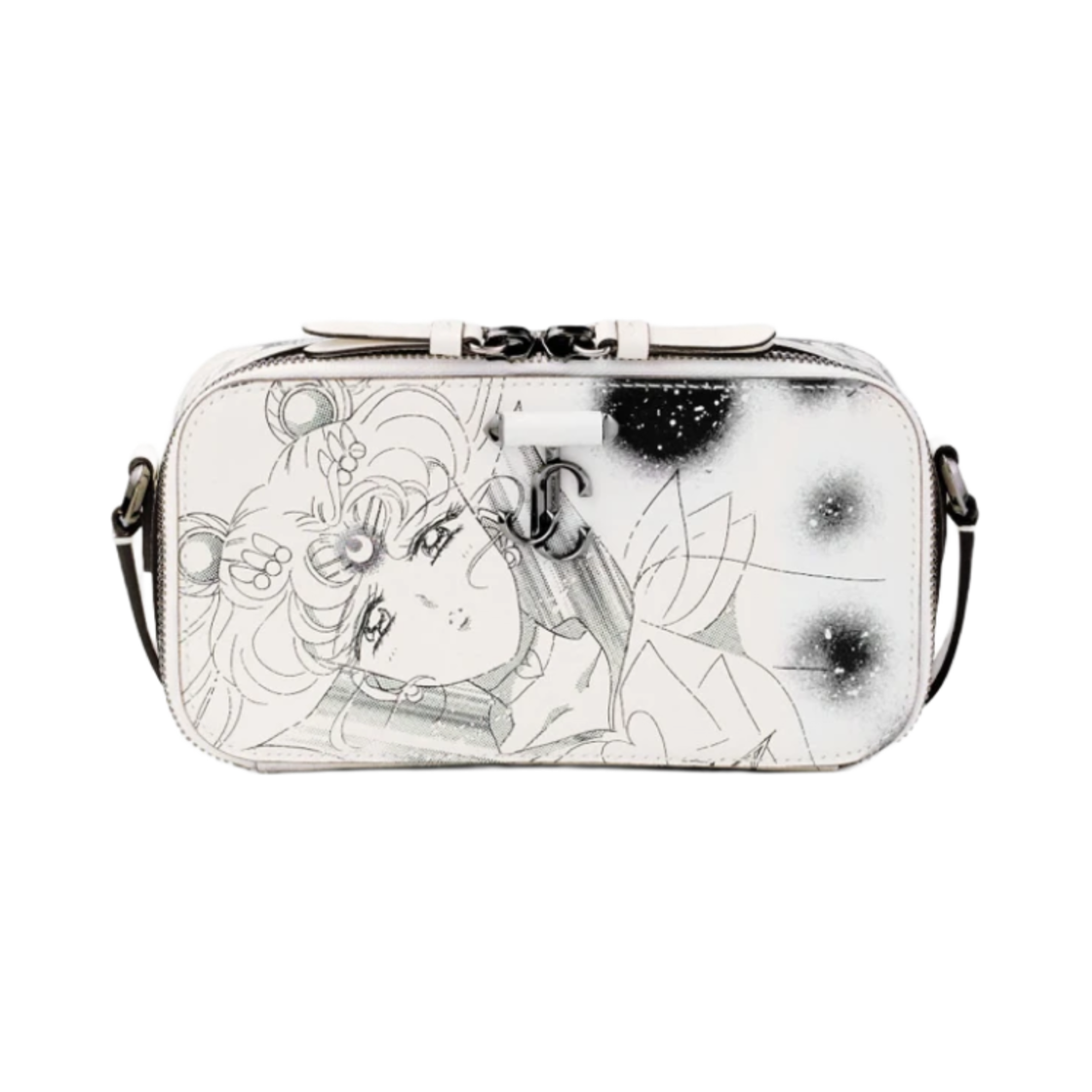 지미추 x 미소녀 전사 세일러문 세일러 가디언즈 폰 홀더 블랙 화이트(Jimmy Choo x Pretty Guardian Sailor Moon Sailor Guardians Phone Holder Black White)