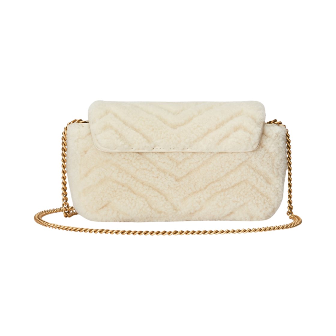 구찌 GG 마몽 슈퍼 미니백 화이트 시어링(Gucci GG Marmont Super Mini Bag White Shearling) - 3