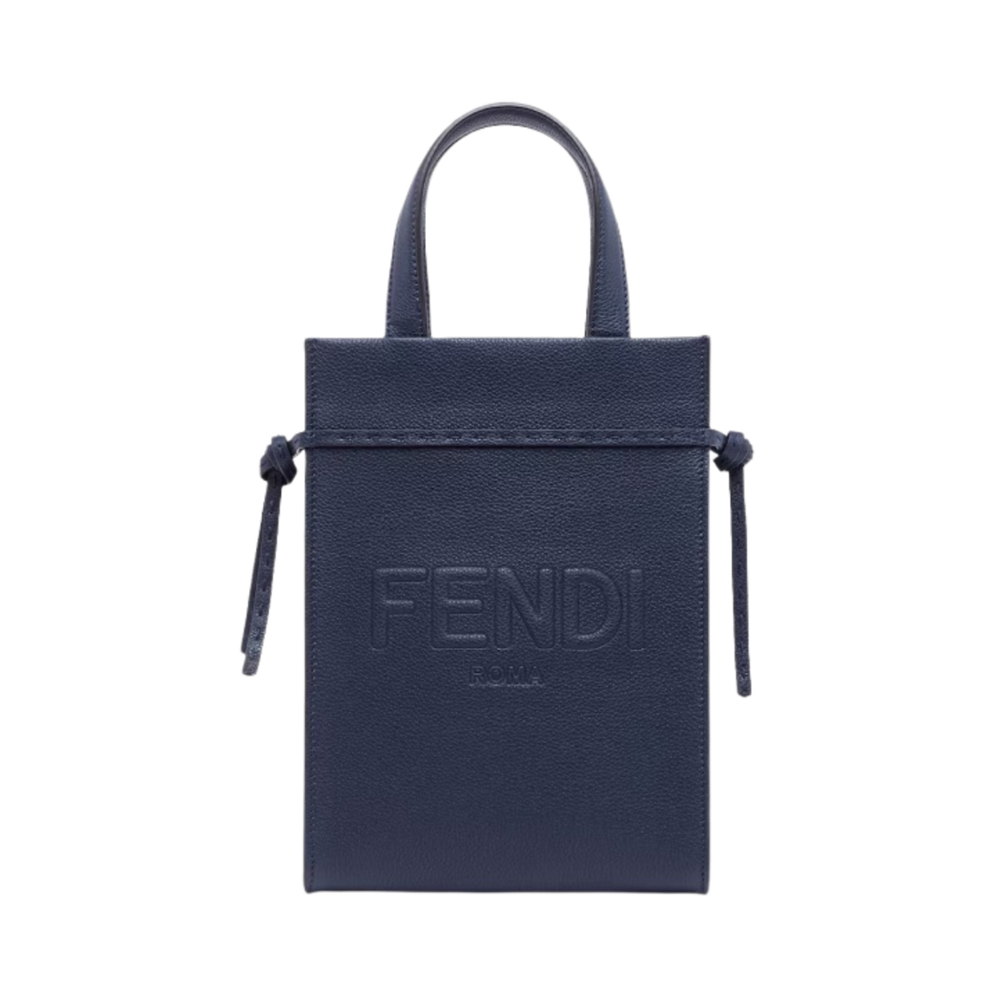 7VA584AMACF082Q Fendi Roma Mini Go To Leather Shopper Blue