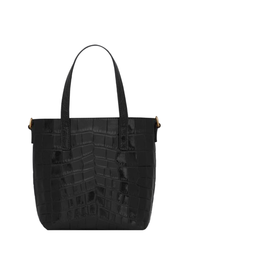 생로랑 크로커다일 엠보스 레더 파리 미니 토이 쇼핑백 블랙(Saint Laurent Paris Mini Toy Shopping Bag in Crocodile Embossed Leather Black) - 3