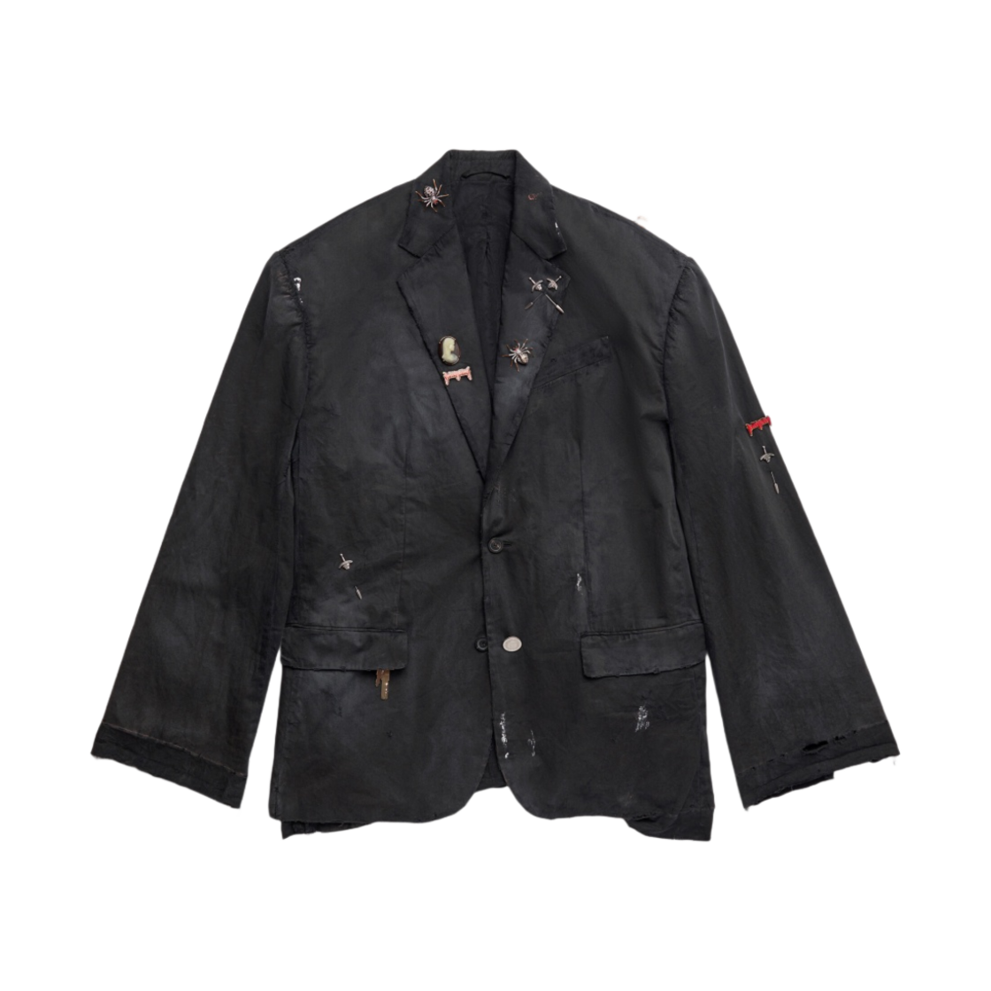 발렌시아가 고스 오버사이즈 테일러드 자켓 블랙