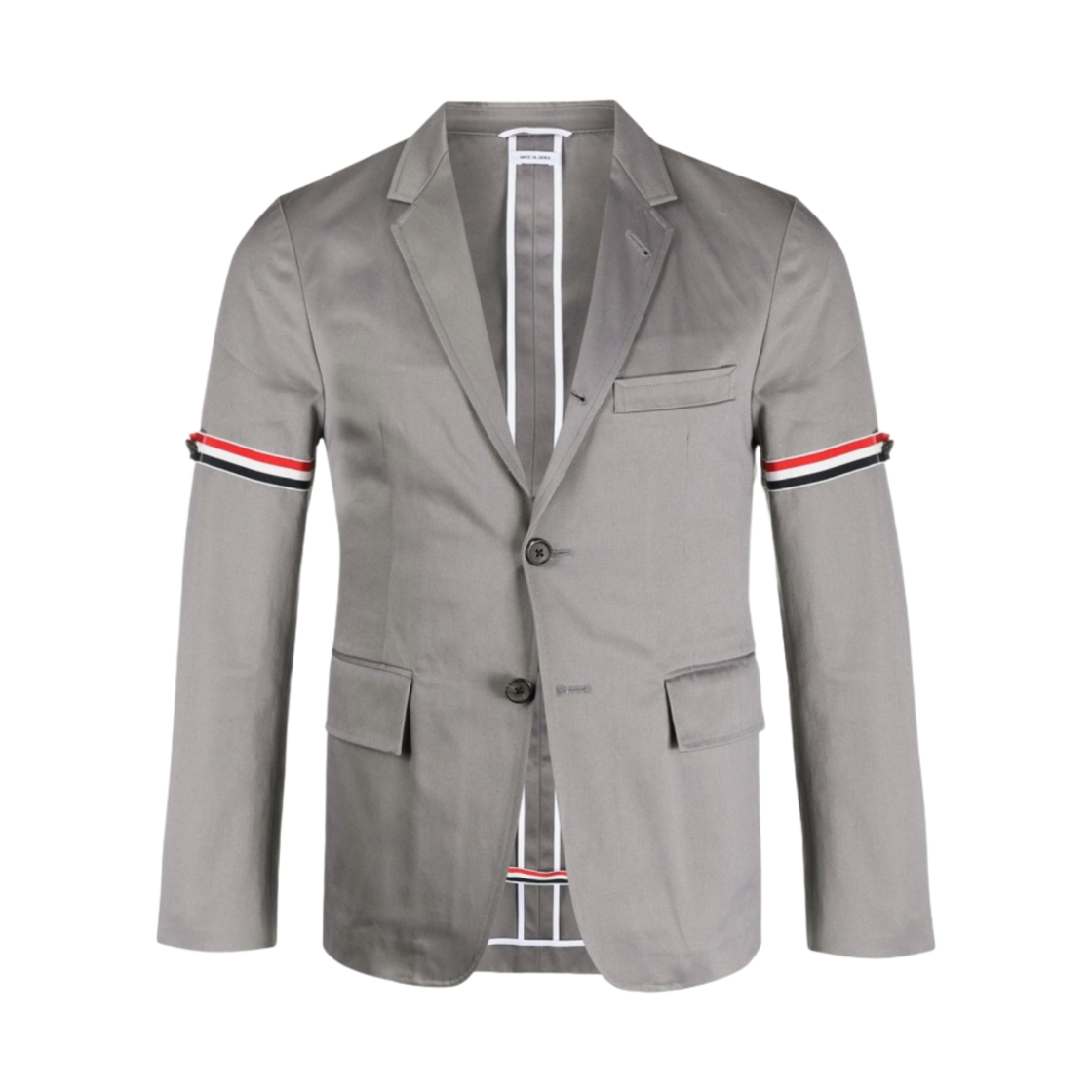 톰브라운 코튼 트윌 그로그랭 암밴드 언컨스트럭티드 클래식 스포츠 코트 그레이(Thom Browne Cotton Twill Grosgrain Armband Unconstructed Classic Sport Coat Grey) - 1