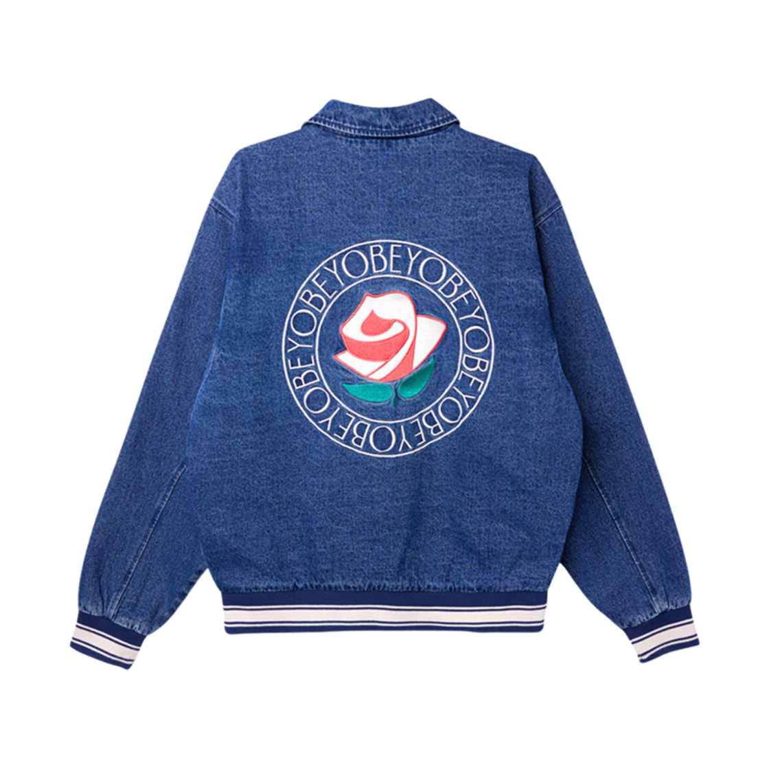 오베이 로즈 블루종 자켓 스톤 워시 인디고(Obey Rose Blouson Jacket Stone Wash Indigo)