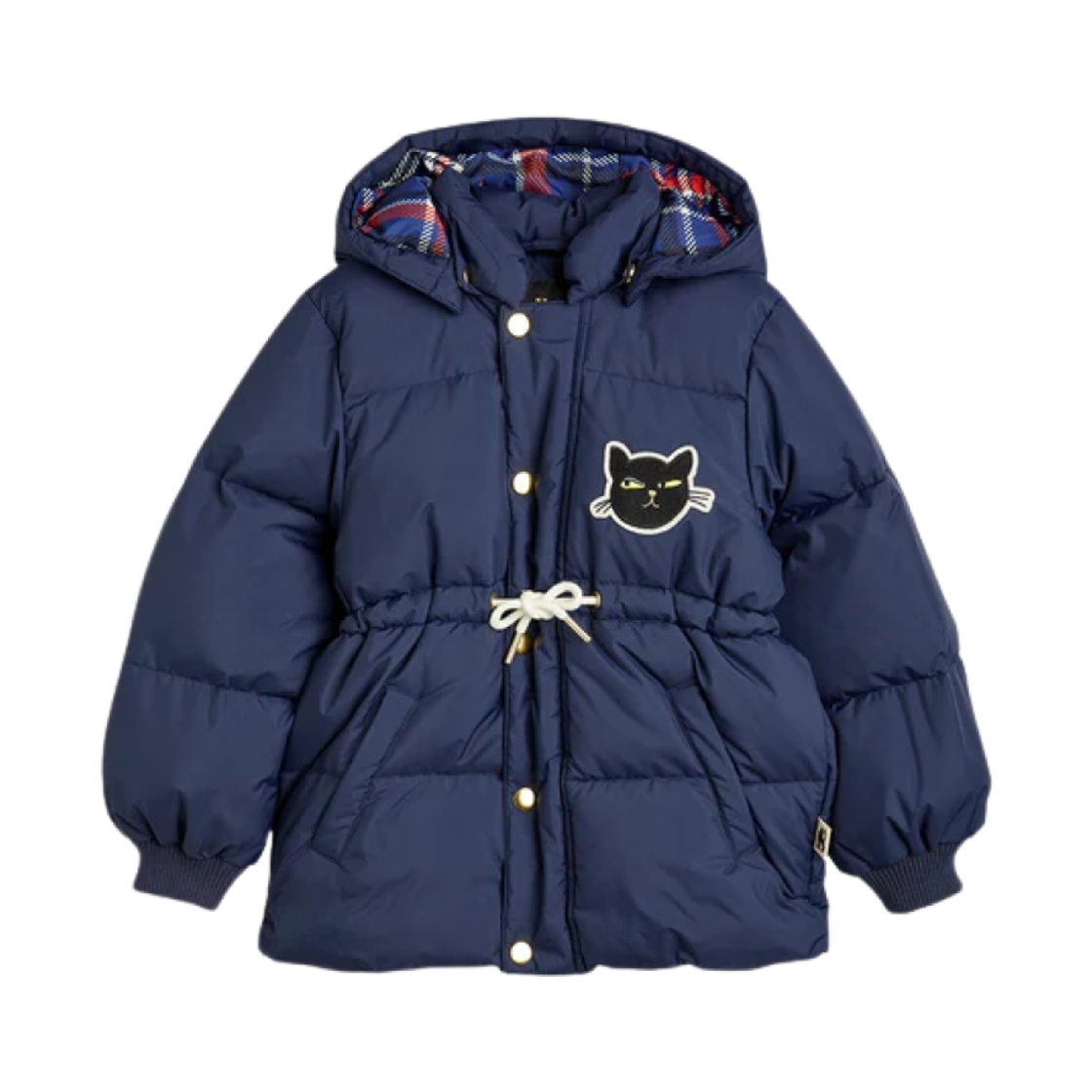 2271012667 (Kids) Mini Rodini Cat Patch Puffer Jacket Navy