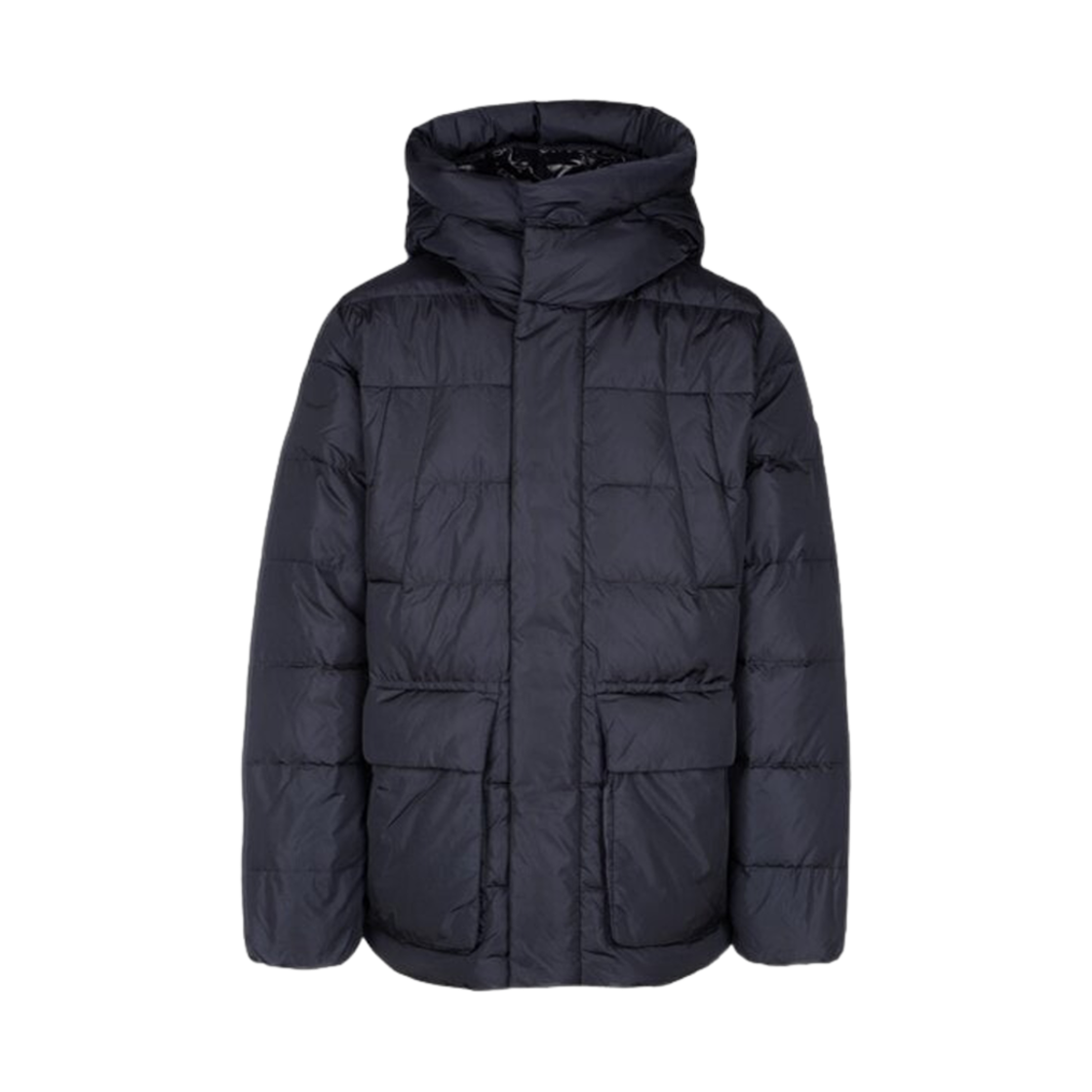 VUDJ30335-NYD Duvetica Bixio Logo Hooded Down Jacket Navy