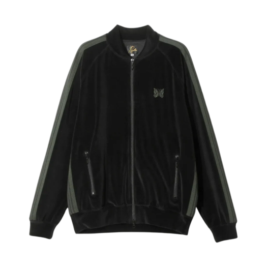 PU278C Needles R.C. Track Jacket C/PE Velour Black