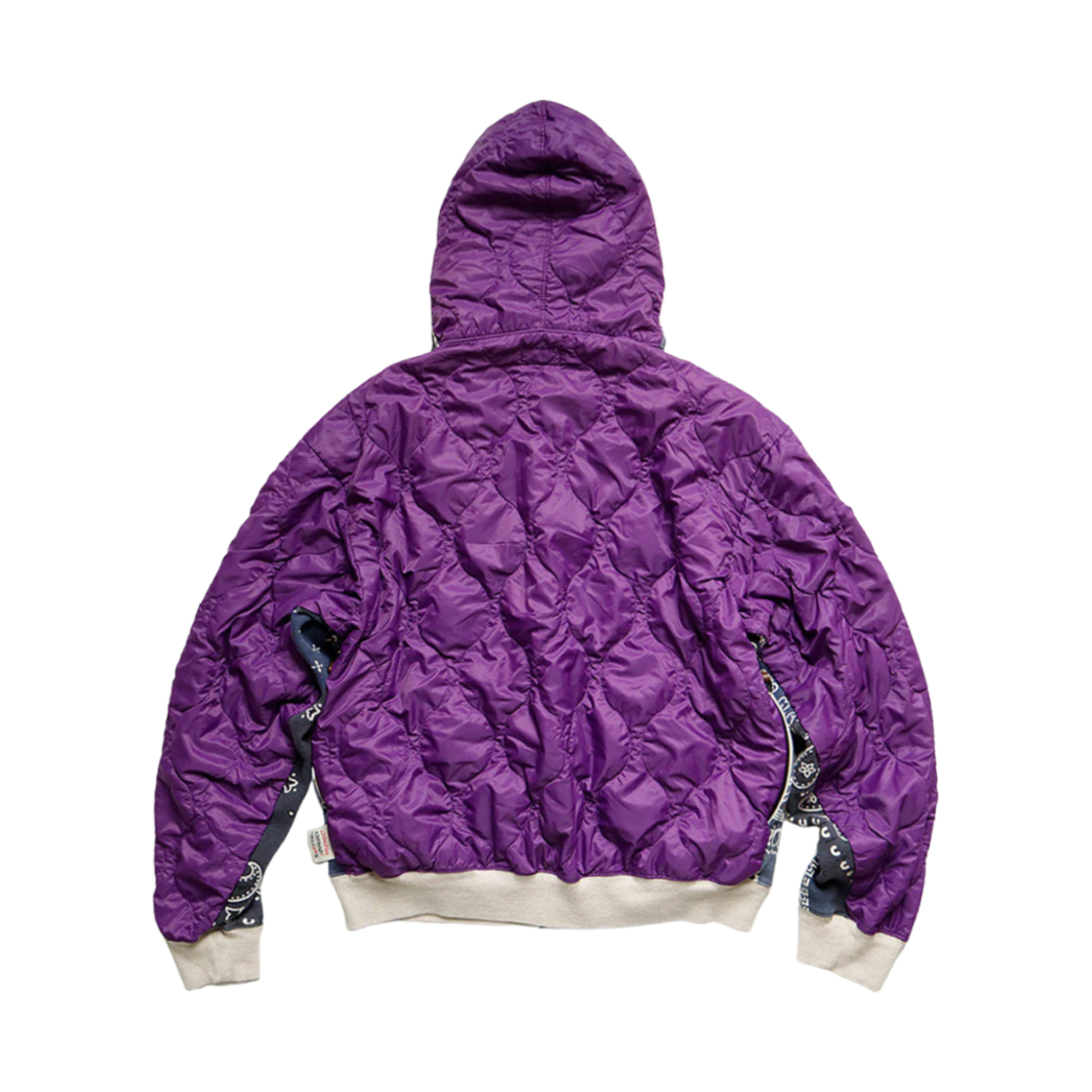 캐피탈 플리스 니트 반다나 비부악 후드 블루종 퍼플 네이비(Kapital Fleece Knit Bandana Bivouac Hooded Blouson Purple Navy) - 2