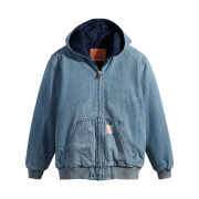 Levis Workwear Potrero Denim Hoodie Jacket Medium Indigo Stonewash