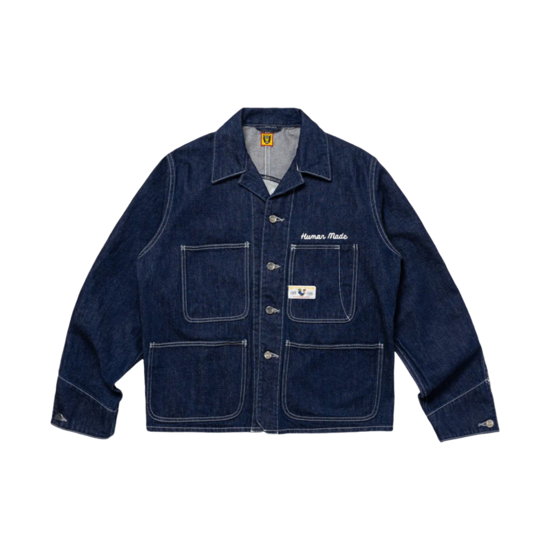 휴먼 메이드 데님 숏 커버롤 자켓 인디고