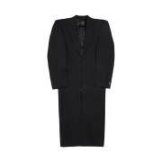 Balenciaga Cut Away Boxy Coat Black