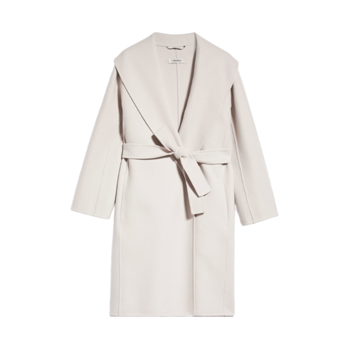 (W) S 막스마라 메시 울 방수 코트 에크루((W) S Max Mara Messi Wool Robe Coat Ecru) - 1