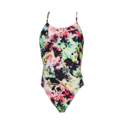 (W) Nike Swim Drippy Flower Racerback Low Leg Cut Rainbow
