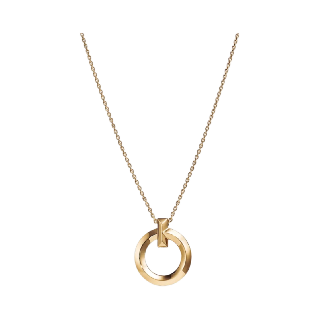 70875780 Tiffany & Co. T T1 Circle Pendant Small Yellow Gold