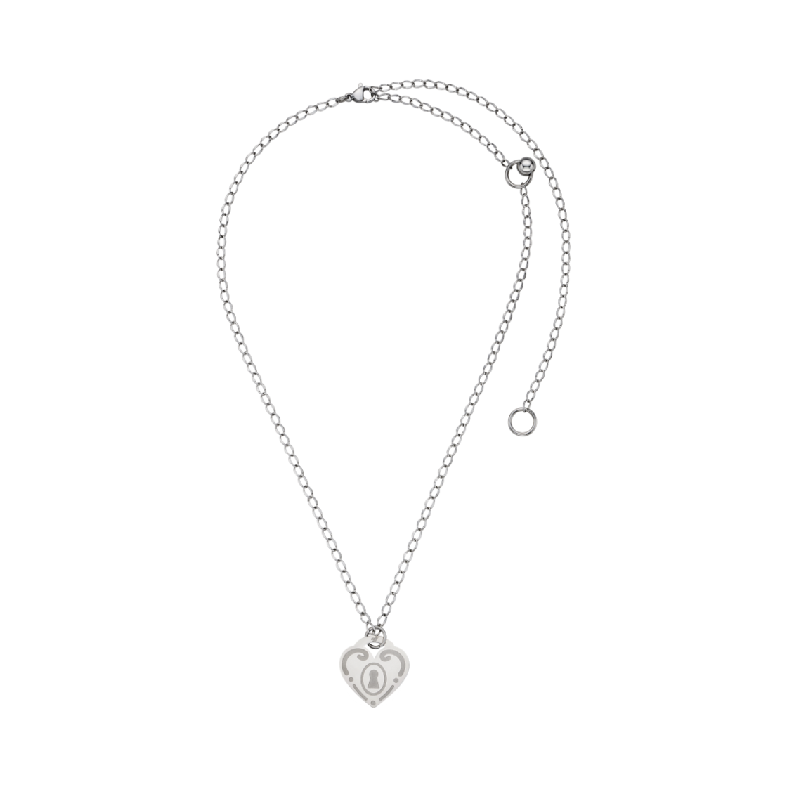 nff377 Nff Love Code Necklace Silver