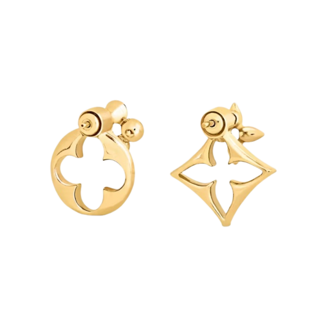 M00770 (W) Louis Vuitton LV Flowergram Earrings Gold
