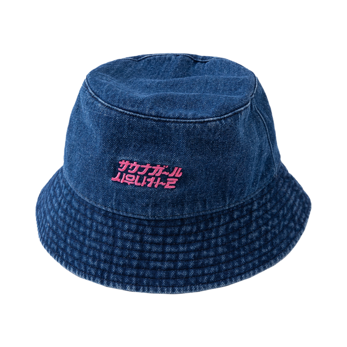 24FW2ND013_G Bigwave Collective Girl Logo Bucket Hat Denim