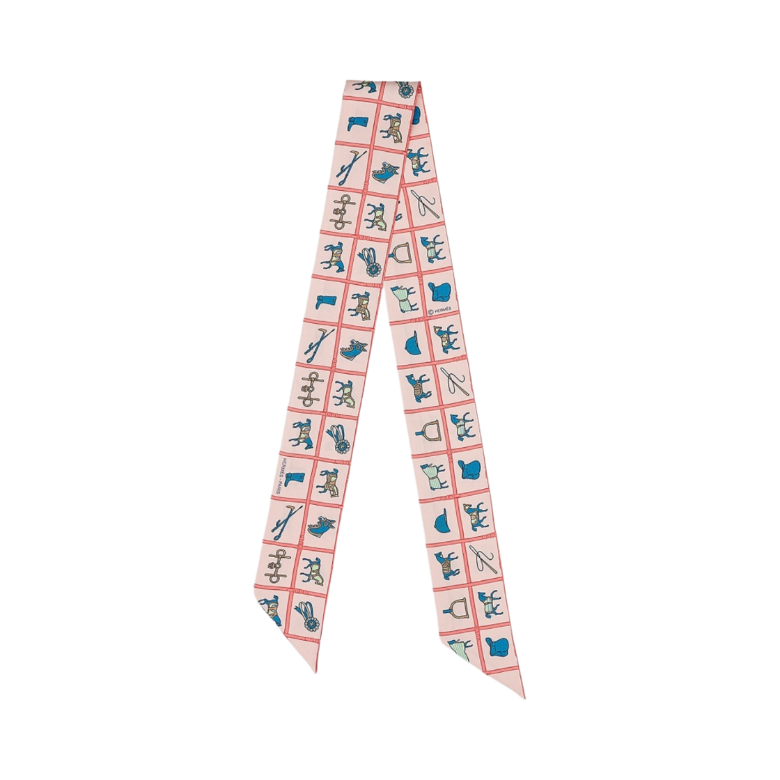 (W) 에르메스 쿠베튀르 에 테뉘 드 주르 트윌리 로즈 블루 베르((W) Hermes Couvertures Et Tenues De Jour Twilly Rose Bleu Vert) - 1