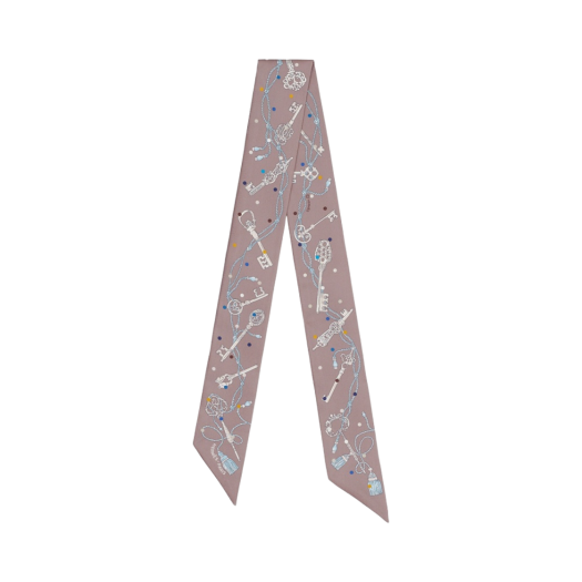(W) Hermes Les Cles a Pois Twilly Marron Glace Gris Perle Multicolore