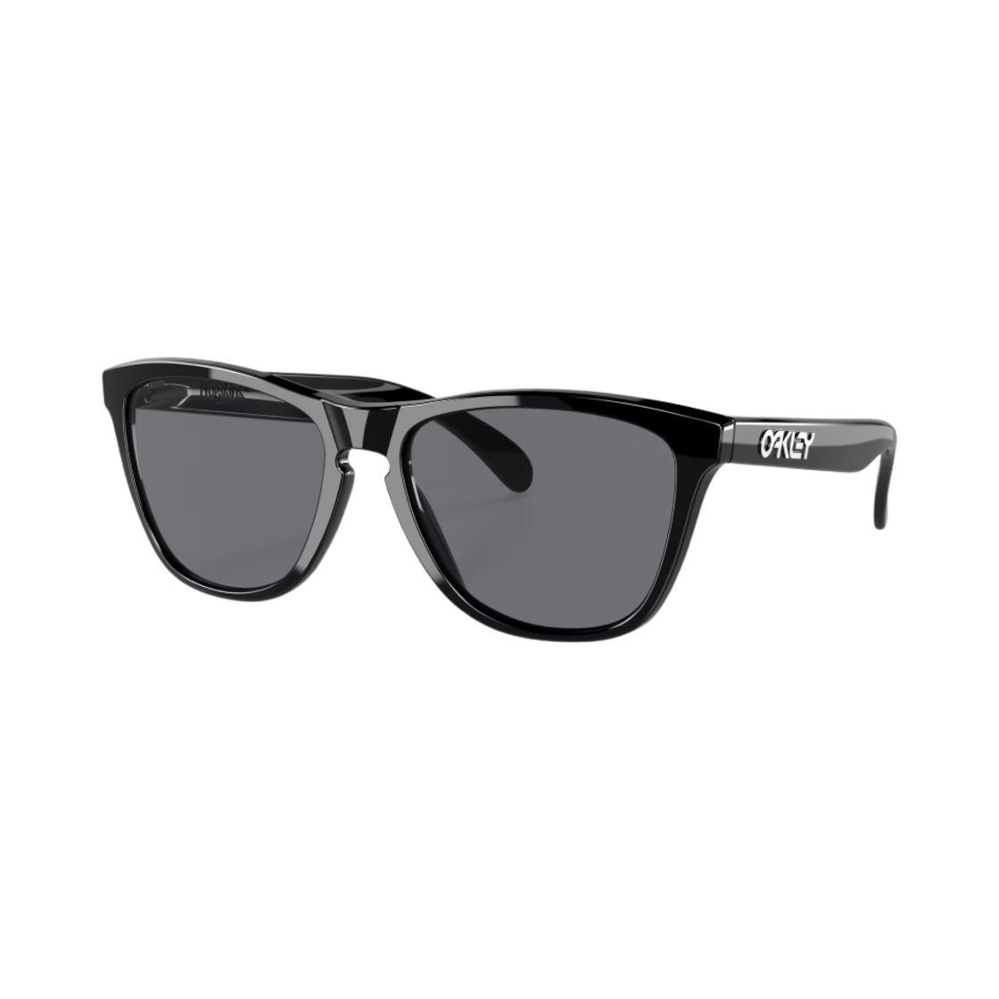 오클리 프로그스킨 XL 폴리쉬드 블랙 프레임 그레이 렌즈 하이 브릿지 핏(Oakley Frogskins XL Polished Black Frame Grey Lenses High Bridge Fit) - 1