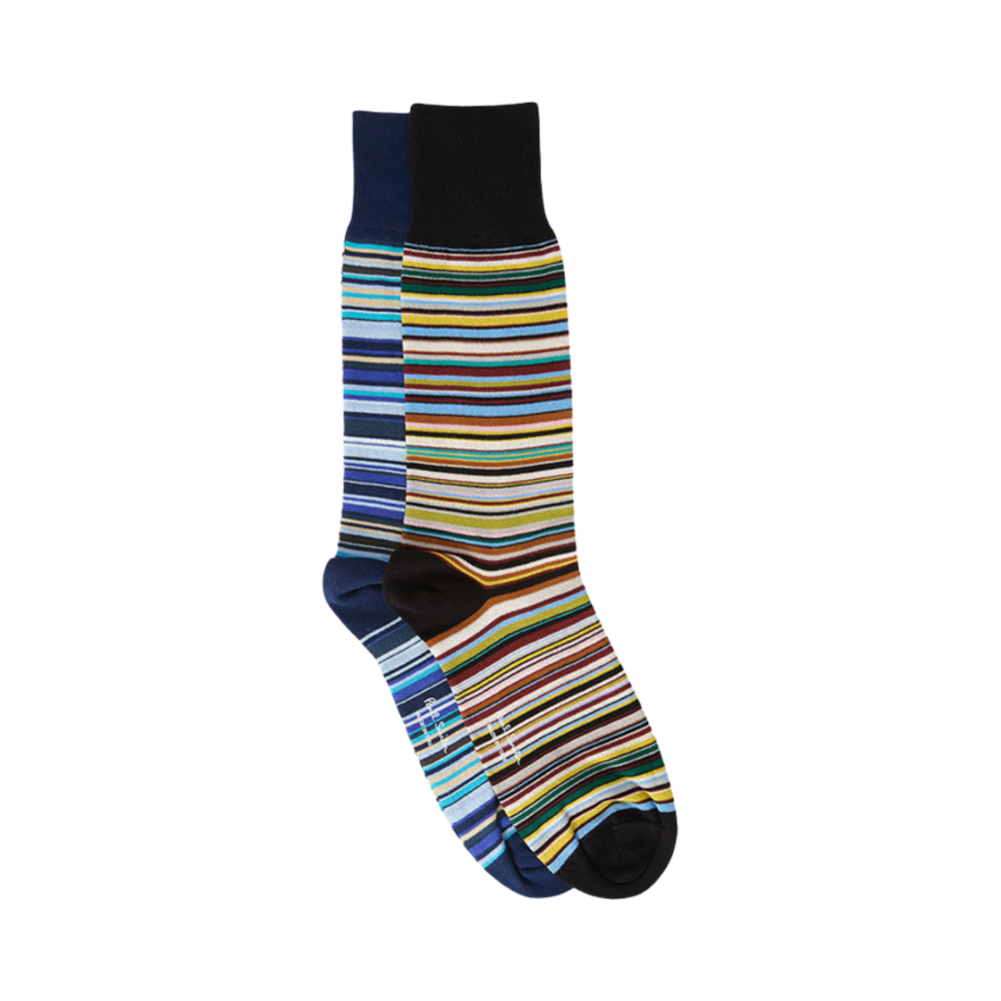 폴 스미스 시그니쳐 스트라이프 삭스 멀티 (2개입)(Paul Smith Signature Stripe Socks Multi (2 Pack))