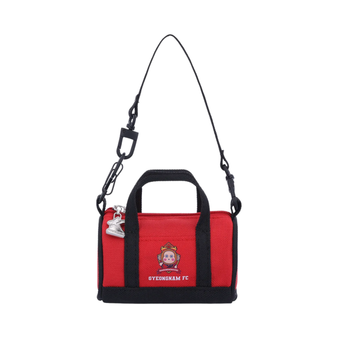 K 리그 x 산리오 캐릭터즈 2025 백 타입 가방 고리 오사루노몽키치 경남 FC 레드(K League x Sanrio Characters 2025 Bag Type Bag Hook Osaru No Monkichi Gyeongnam FC Red) - 1