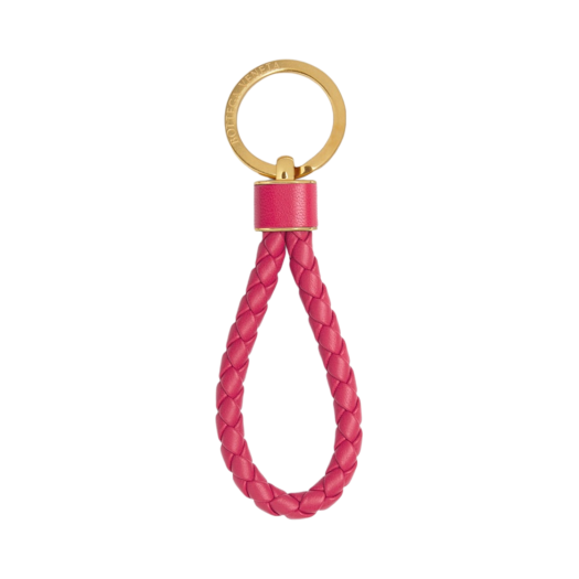 Bottega Veneta Leather Keyring Cranberry