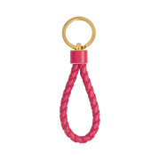 Bottega Veneta Leather Keyring Cranberry