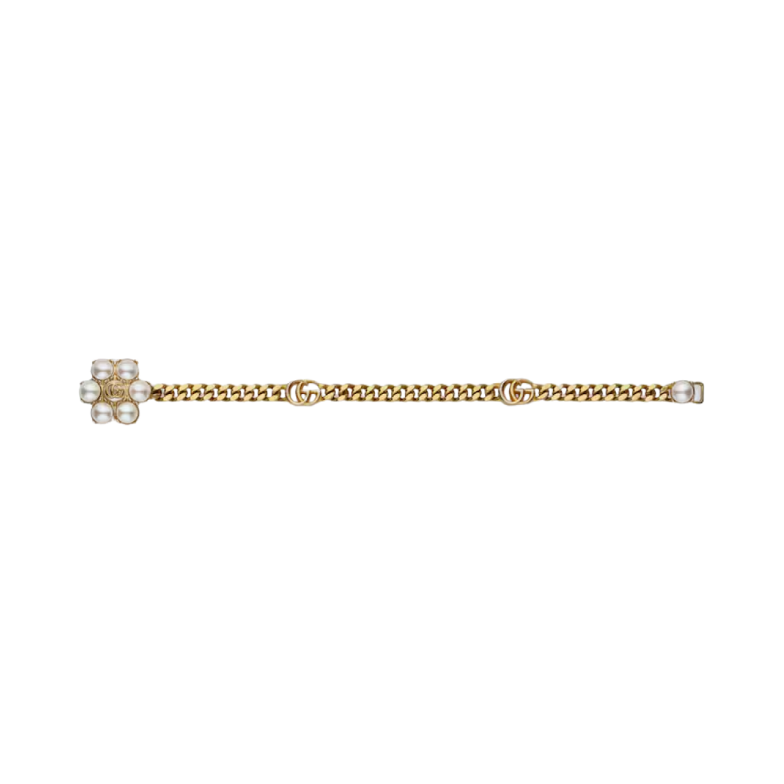 (W) 구찌 펄 더블 G 브레이슬릿 골드((W) Gucci Pearl Double G Bracelet Gold) - 2