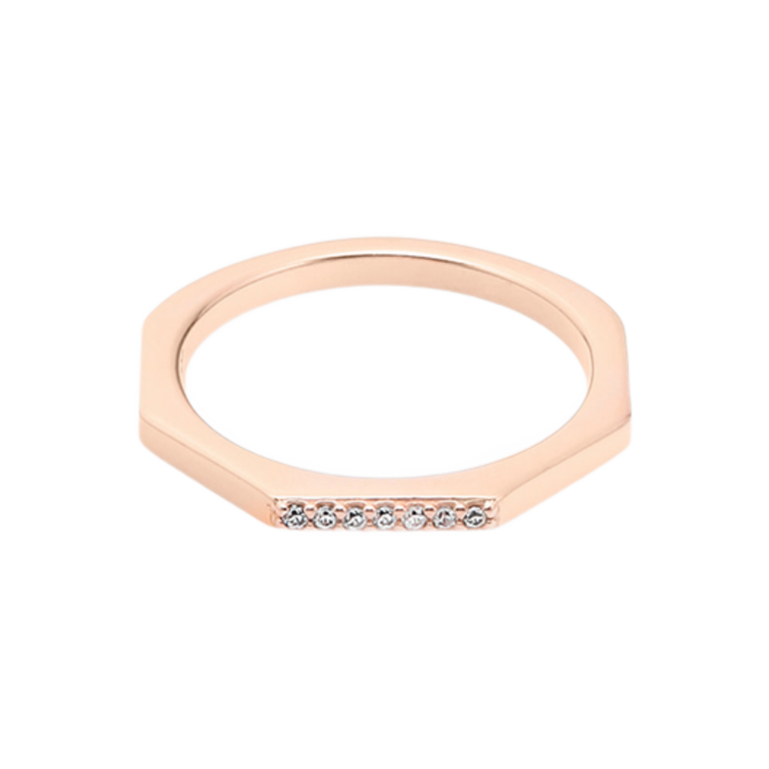 (W) 판도라 멀티패시티드 링 로즈 골드 플래팅 클리어((W) Pandora Multifaceted Ring Rose Gold Plated Clear) - 1